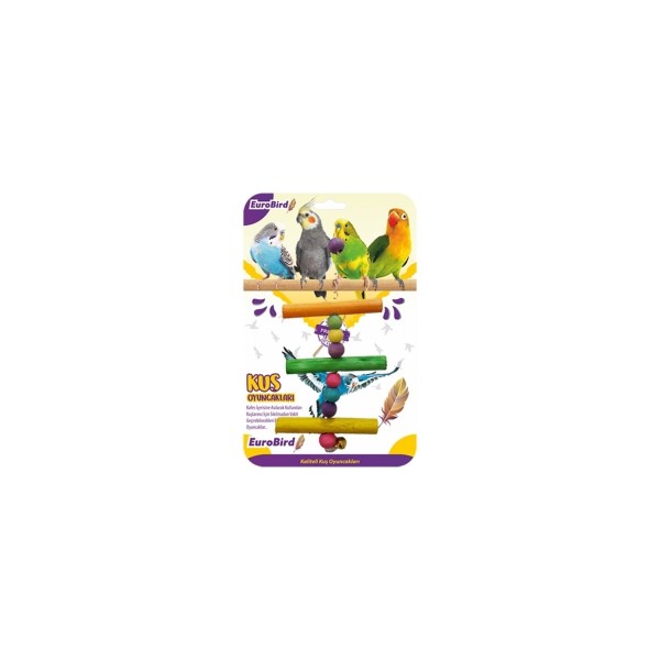 3638-eurobird Kuş Oyuncağı Renkli Üçlü Tahta Merdiven