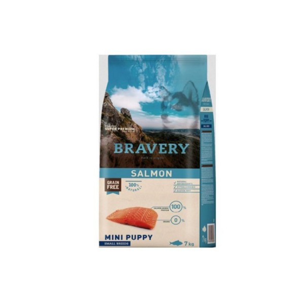 Bravery Mini Puppy Dog Salmon 2 Kg Köpek Için Somonlu Tahılsız Kuru Mama