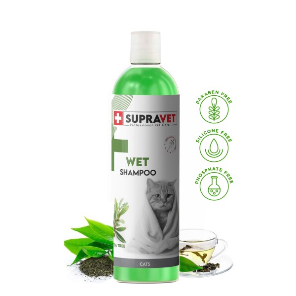 Supravet Dış Parazit Karşıtı, Tüy Dökülme Engelleyici Çay Ağacı Özlü Kedi Şampuanı 200ml