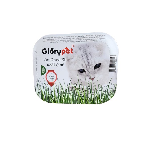 Gıory Pet Cat Grass Kit %100 Doğal Fileli Kedi Çimi (tüy Yumağı Önleyici)
