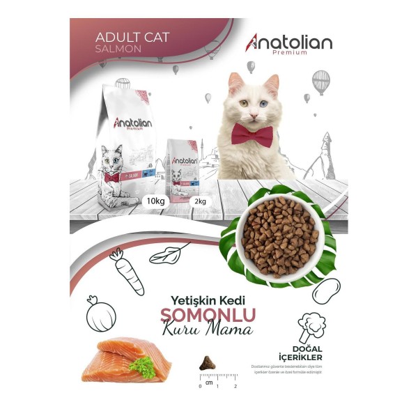 Anatolian Adult Salmon Somonlu Yetişkin Kedi Maması 2 Kg