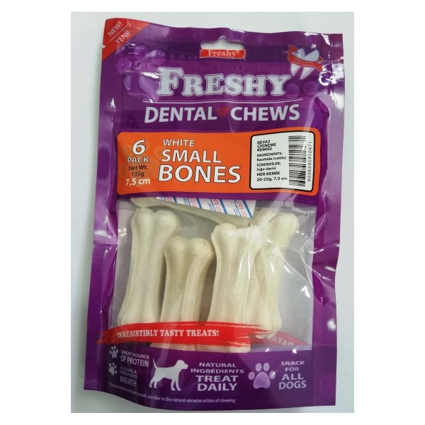 Dental Chews Beyaz Kemik 20-25gr 6 Adet. 3 Paket