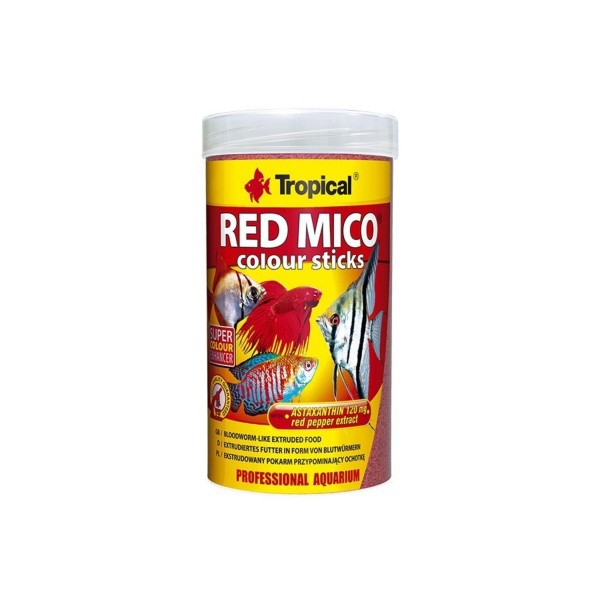 Red Mico Colour Sticks 100ml/32g Kutu Balık Yemi